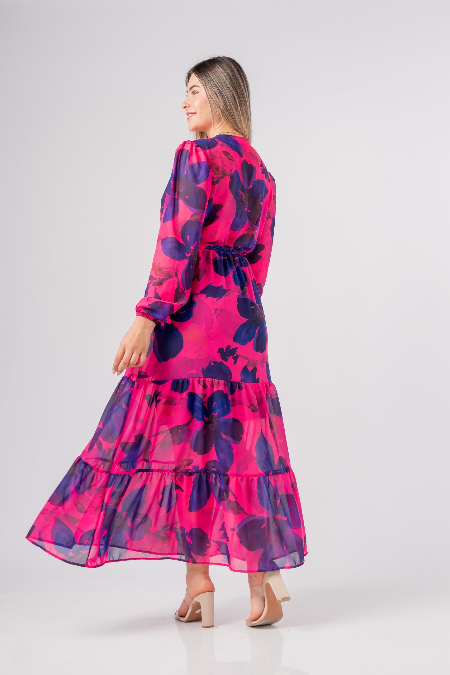 Vestido Amanda Flor Azul