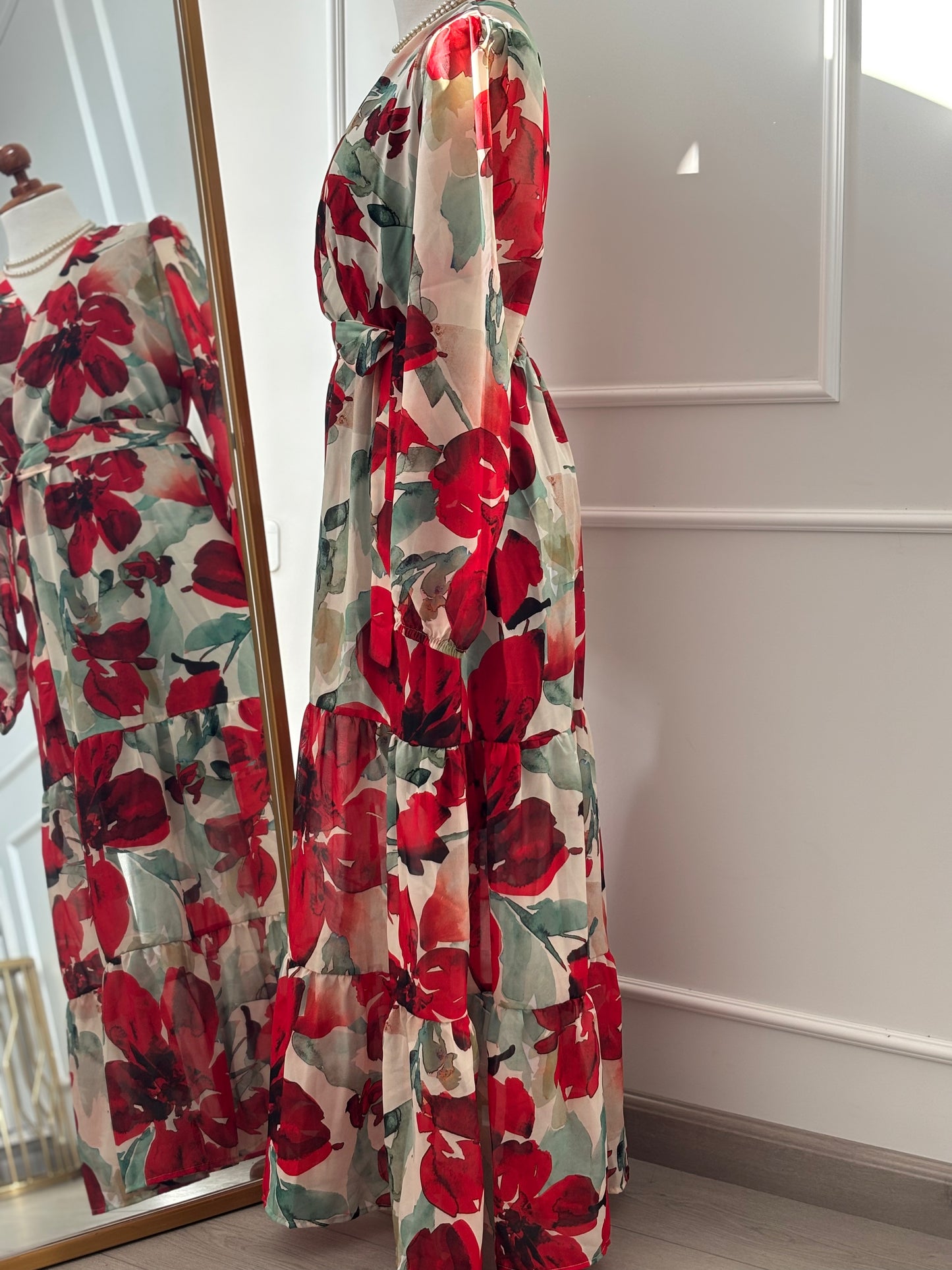 Vestido Amanda Rojo Carmin