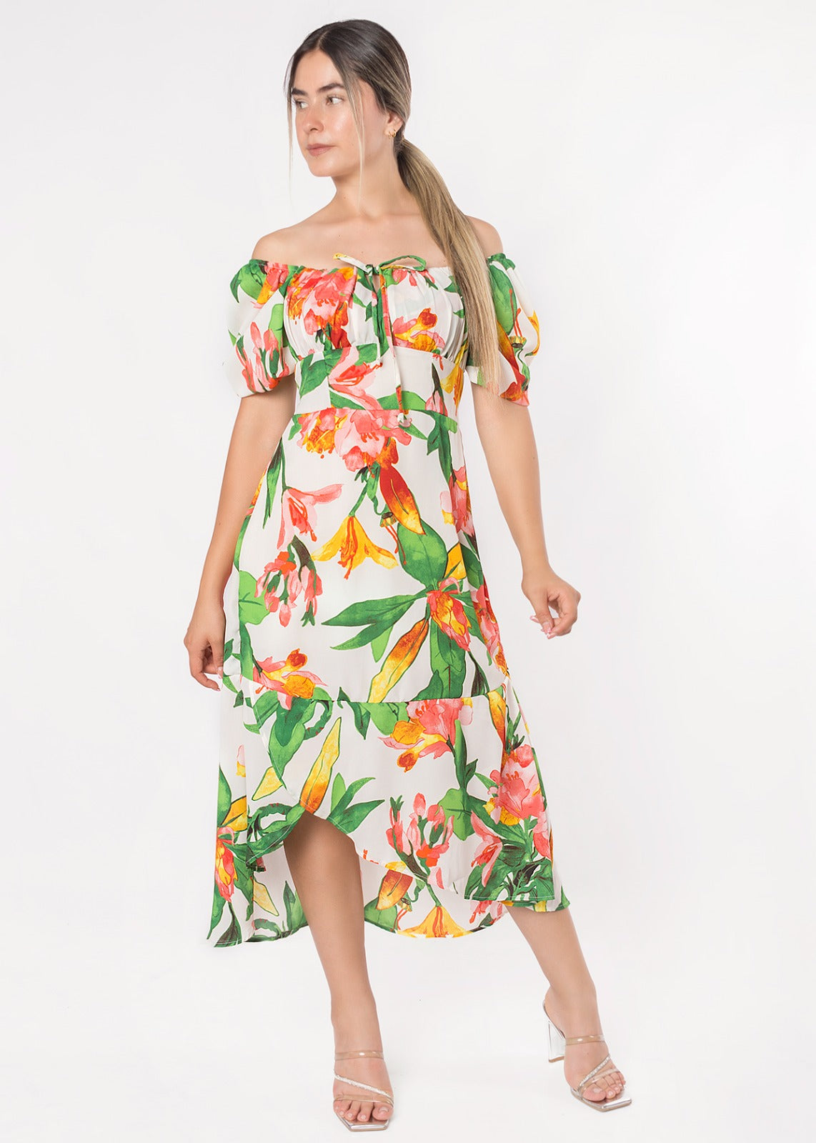 Vestido Amelia Floral verde
