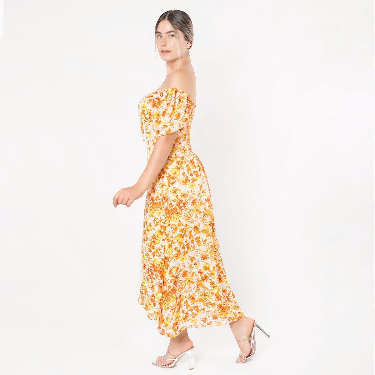Vestido Amelia Floral Durazno