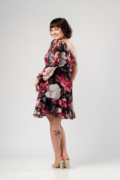 Vestido Clarita Rosa Nocturna