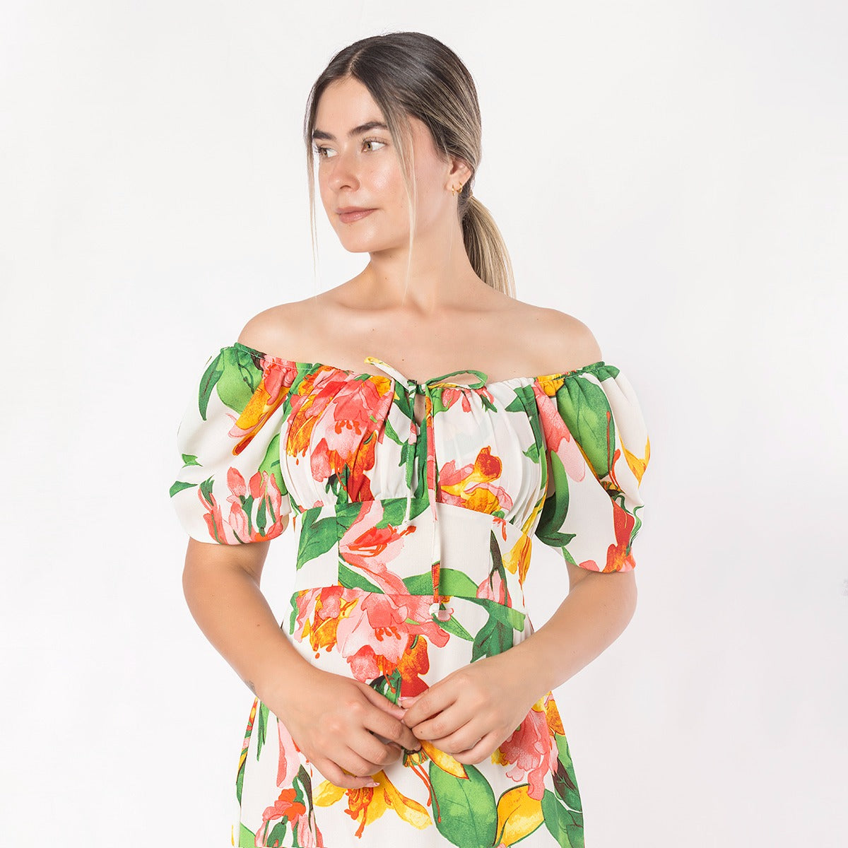 Vestido Amelia Floral verde