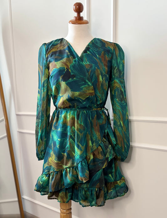 Vestido Jazmín Verde fuego