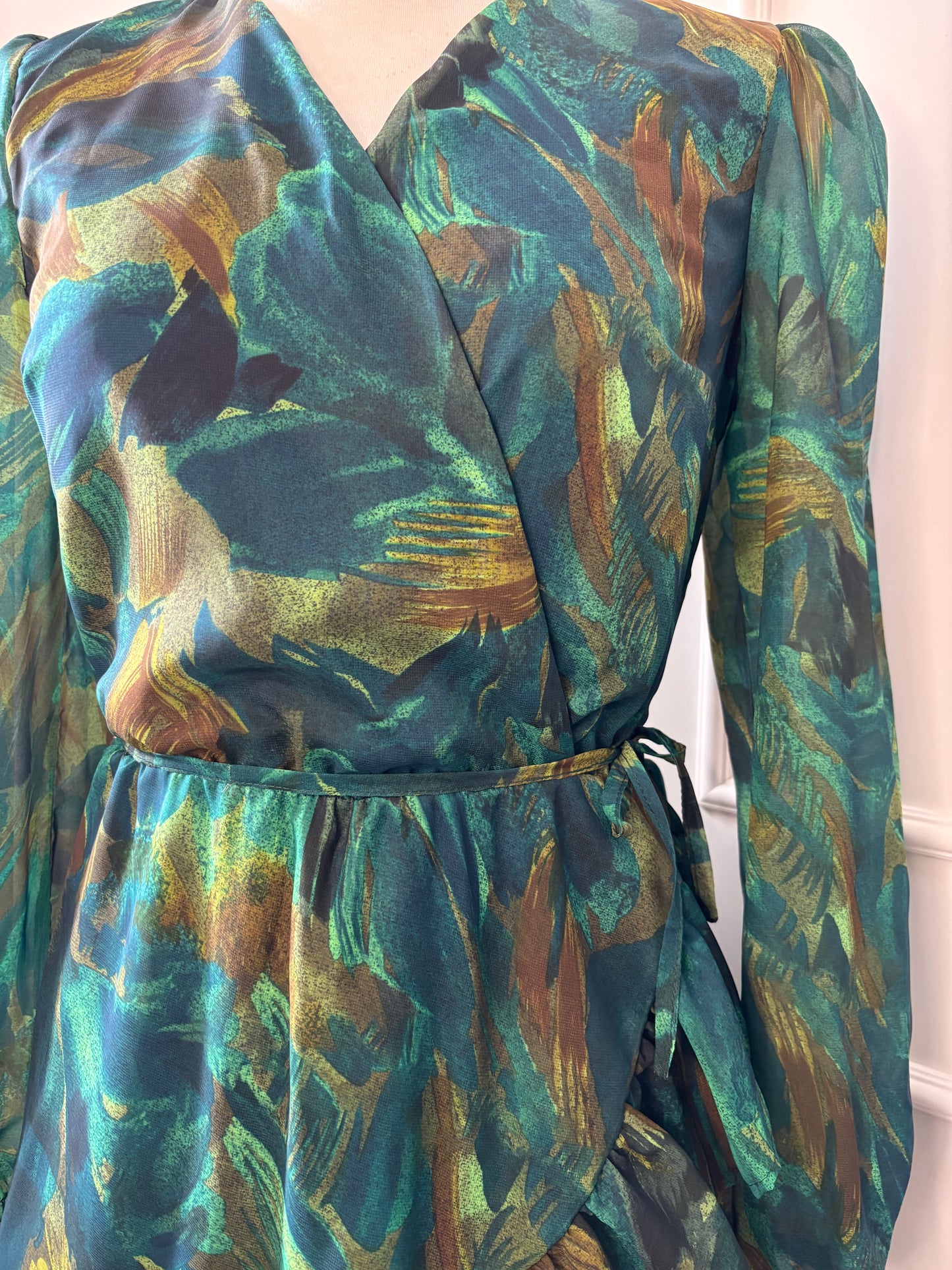 Vestido Jazmín Verde fuego